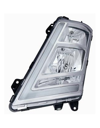 PROIETTORE SINISTRO LED H1 H7,H1,PY21W REGOLAZIONE MANUALE CON PARABOLA CROMATA CON LUCE DIURNA A LED VOLVO TRUCK FH16 2013