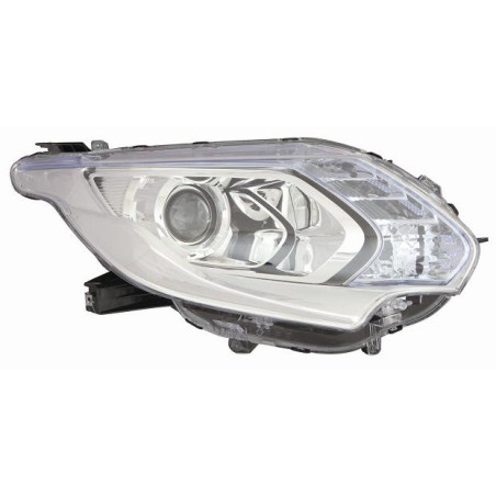 PROIETTORE SINISTRO LED XENON CON PARABOLA CROMATA CON LUCE DIURNA LED CON PREDISPOSIZIONE REGOLAZIONE ELETTRICA MITSUBISHI PU 