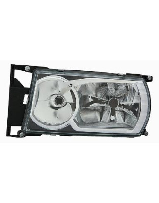 PROIETTORE DESTRO LED XENON,H7,D1R REGOLAZIONE MANUALE CON PARABOLA CROMATA SCANIA SERIE G - P- R 2014