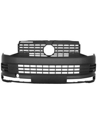 PARAURTI ANTERIORE NERO CON FORI SENSORI CON GRIGLIA VOLKSWAGEN TRANSPORTER T6 SGASGHSHASHH 20152019