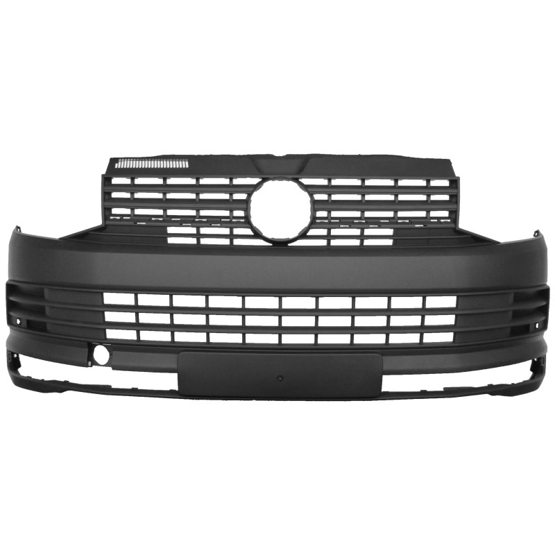 PARAURTI ANTERIORE NERO CON FORI SENSORI CON GRIGLIA VOLKSWAGEN TRANSPORTER T6 SGASGHSHASHH 20152019