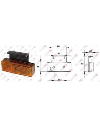 FANALE INGOMBRO ARANCIO CON STAFFA