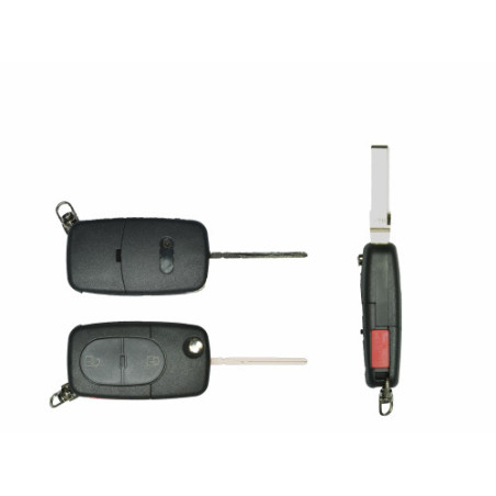 GUSCIO CHIAVE NERO 2+1 TASTI: BATTERIA 1616 TASTO APERTURA TASTO CHIUSURA TASTO PANIC LAMA HU66 AUDI A3 8P18PA 20032008, AUDI A