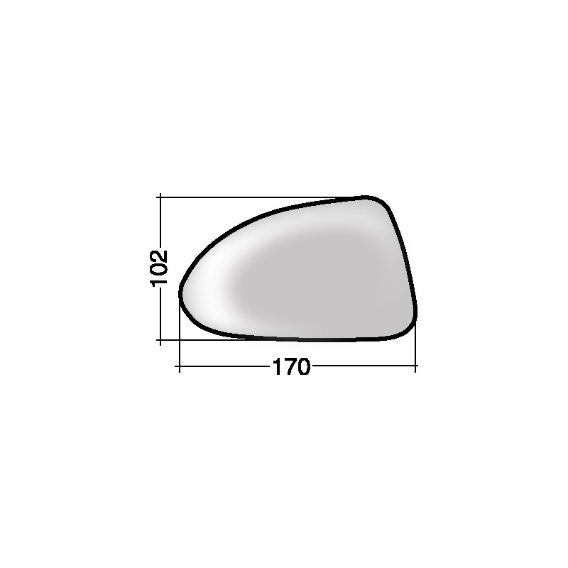 VETRO CON PIASTRA DESTRO TERMICO CONVESSO OPEL CORSA D S07 20062015