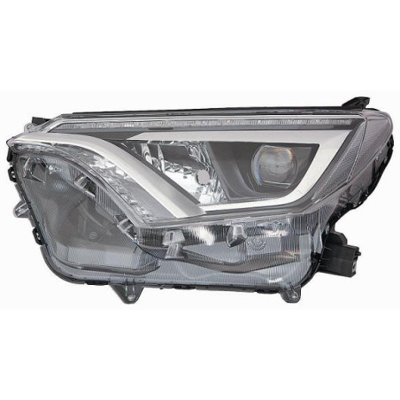PROIETTORE DESTRO LED WY21W CON PARABOLA NERA CON MOTORE TOYOTA RAV 4 A4 20162019