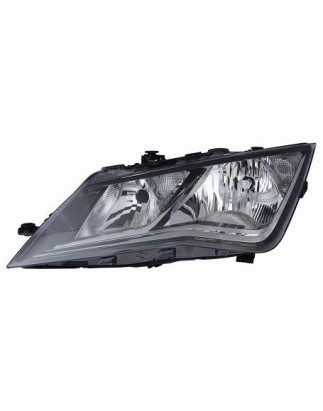 PROIETTORE DESTRO H7,H7 CON PARABOLA NERA CON MOTORE SEAT LEON 5F1 20132017