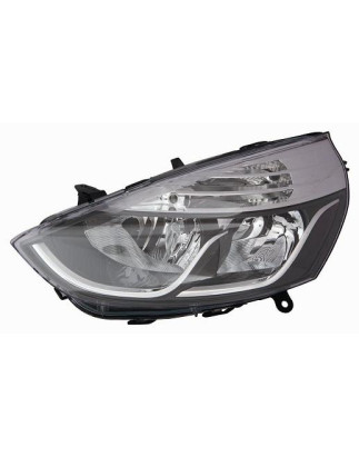 PROIETTORE DESTRO H7,H1 CON PARABOLA NERA CON BORDO INTERNO CROMATO CON MOTORE RENAULT CLIO IV BHKH 20132016