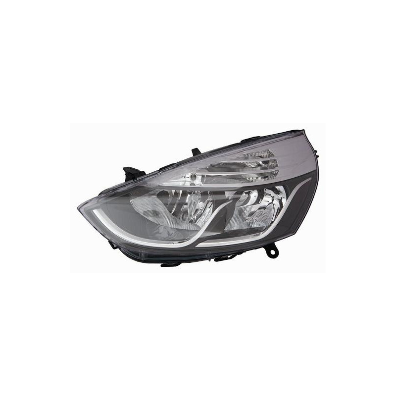 PROIETTORE DESTRO H7,H1 CON PARABOLA NERA CON BORDO INTERNO CROMATO CON MOTORE RENAULT CLIO IV BHKH 20132016