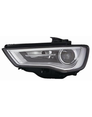 PROIETTORE DESTRO 5 PORTE LED XENON CON PARABOLA NERA CON MOTORE CON LUCE DIURNA LED AUDI A3 3DSPORTBACK 8V18VK8VA8VF 20122016,