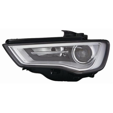 PROIETTORE DESTRO 5 PORTE LED XENON CON PARABOLA NERA CON MOTORE CON LUCE DIURNA LED AUDI A3 3DSPORTBACK 8V18VK8VA8VF 20122016,