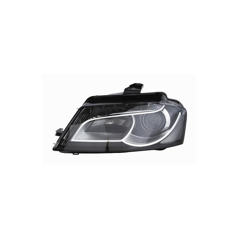 PROIETTORE SINISTRO LED XENON CON PARABOLA NERA CON MOTORE CON LUCE DIURNA LED AUDI A3 8P18PA 20032008VERS 012009 , AUDI A3 8P1