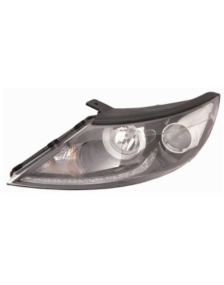 PROIETTORE SINISTRO LED H7,H7 CON PARABOLA NERA CON LUCE DIURNA LED CON PREDISPOSIZIONE REGOLAZIONE ELETTRICA KIA SPORTAGE SL 2