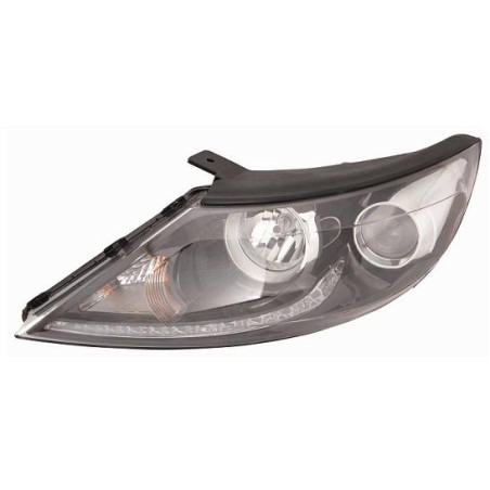 PROIETTORE SINISTRO LED H7,H7 CON PARABOLA NERA CON LUCE DIURNA LED CON PREDISPOSIZIONE REGOLAZIONE ELETTRICA KIA SPORTAGE SL 2