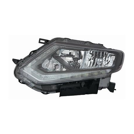PROIETTORE SINISTRO LED CON PARABOLA NERA CON LUCE DIURNA LED CON PREDISPOSIZIONE REGOLAZIONE ELETTRICA NISSAN X-TRAIL T32T32RT