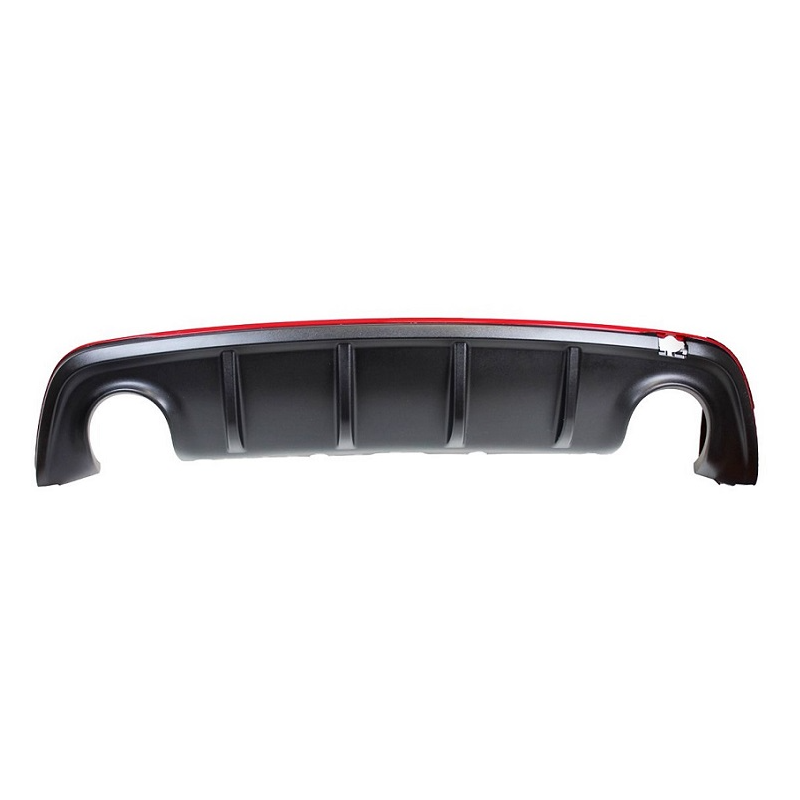 PARAURTI POSTERIORE NERO MOD DOPPIO SCARICO CON SPOILER CON FASCIA ROSSA ALFA ROMEO GIULIETTA 940 20102020       VERS2016