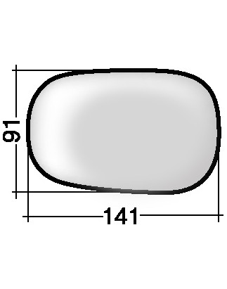 VETRO CON PIASTRA DESTROSINISTRO CONVESSO FORD KA RB 19972008