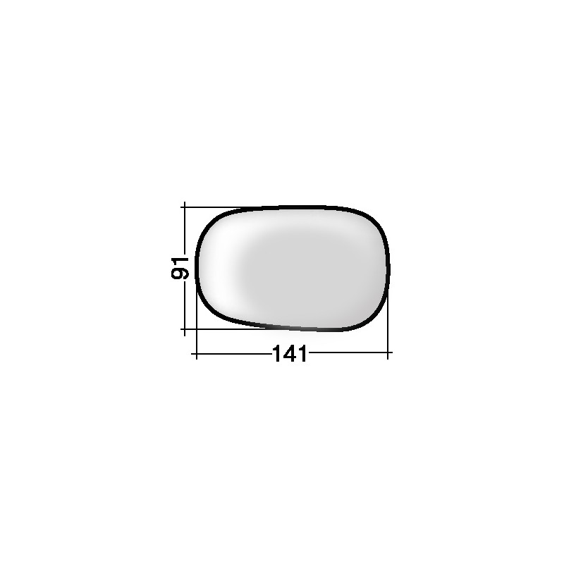 VETRO CON PIASTRA DESTROSINISTRO CONVESSO FORD KA RB 19972008