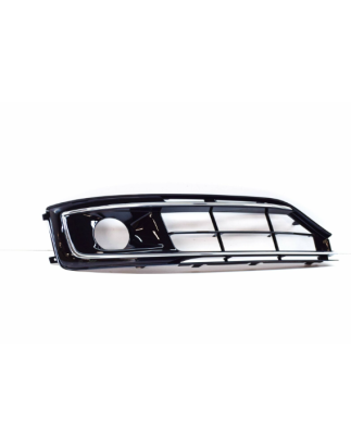 GRIGLIA PARAURTI ANTERIORE SINISTRA APERTA CROMATA CON FORI SENSORI AUDI A8 4H24H84HC4HL 20132017