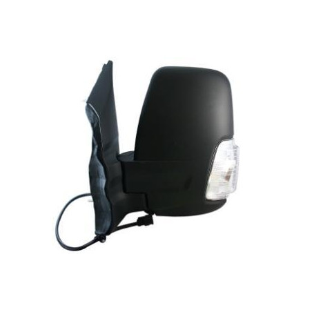 RETROVISORE ELETTRICO DESTRO BRACCIO CORTO NERO 6 PIN TERMICO VETRO CONVESSO CON FANALINO INTEGRATO BIANCO FORD TRANSIT F3FCDFD