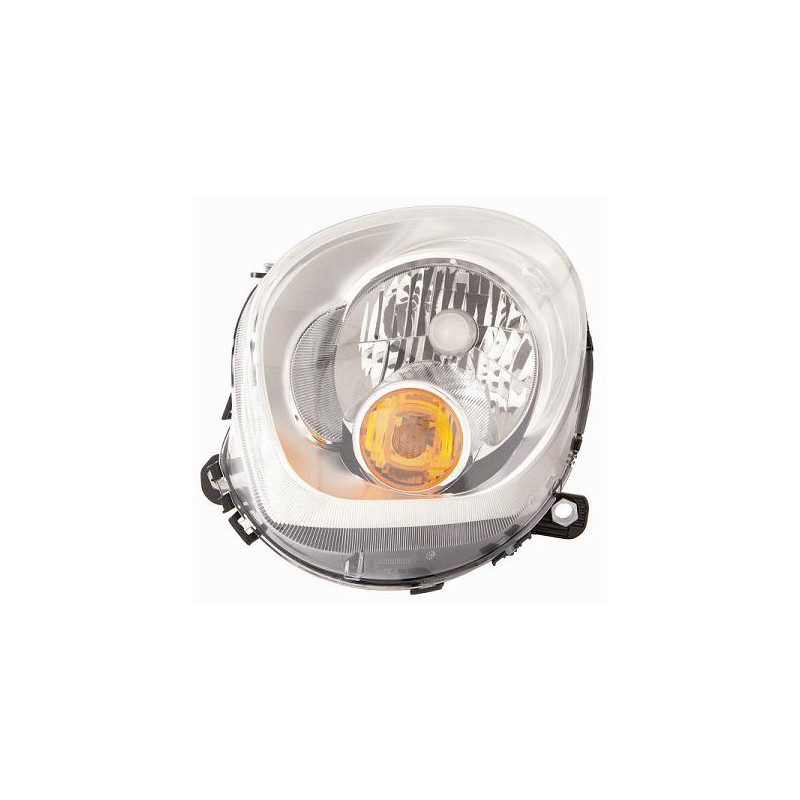 PROIETTORE DESTRO H4 CON MOTORE CON FANALE ARANCIO MINI COUNTRYMAN R60 20112016, MINI PACEMAN R61 20132016