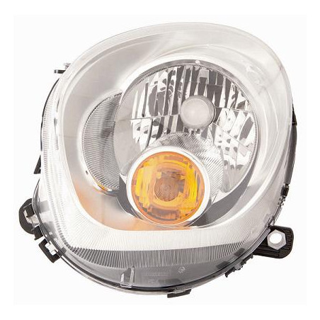 PROIETTORE DESTRO H4 CON MOTORE CON FANALE ARANCIO MINI COUNTRYMAN R60 20112016, MINI PACEMAN R61 20132016