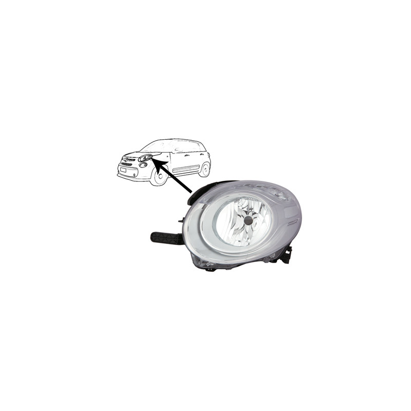 PROIETTORE SUPERIORE SINISTRO H7 H7 CON MOTORE FIAT 500 L 351352 20122017, FIAT 500 L 351352 2017