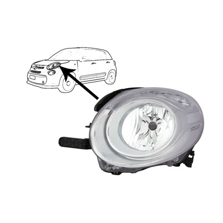 PROIETTORE SUPERIORE SINISTRO H7 H7 CON MOTORE FIAT 500 L 351352 20122017, FIAT 500 L 351352 2017