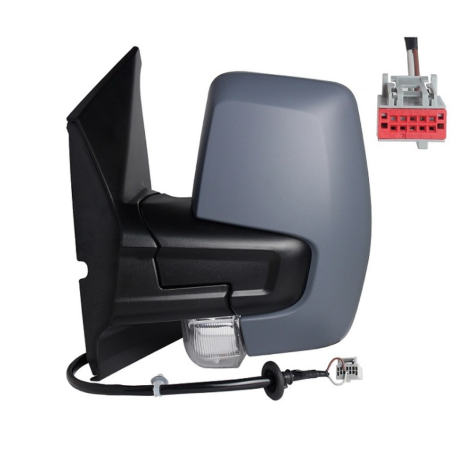 RETROVISORE ELETTRICO DESTRO 8 PIN CON PRIMER TERMICO VETRO CONVESSO RICHIUDIBILE ELETTRICAMENTE CON FANALINO INTEGRATO FORD TR