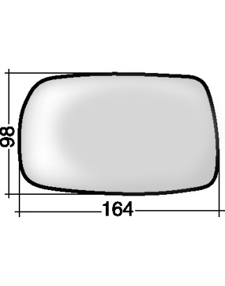 VETRO CON PIASTRA SINISTRO CONVESSO TOYOTA YARIS I P1 19992005VERS 2003