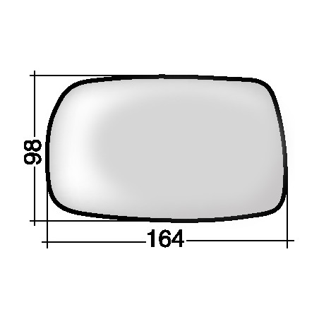 VETRO CON PIASTRA SINISTRO CONVESSO TOYOTA YARIS I P1 19992005VERS 2003