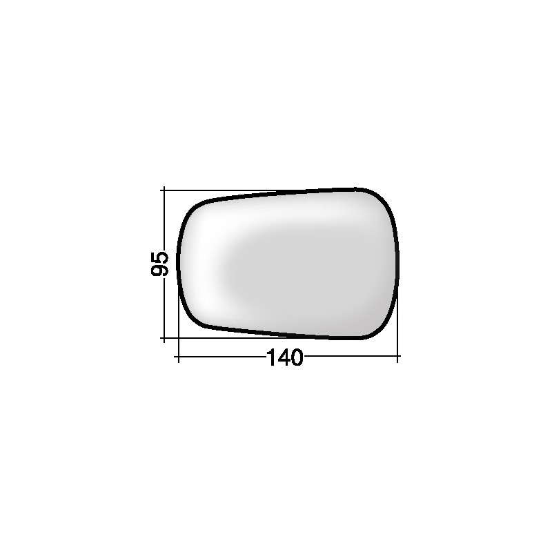 VETRO CON PIASTRA DESTRO TERMICO CONVESSO FORD FIESTA JAJB 20022008VERS 2006 , FORD FUSION JU 20022012VERS 2006