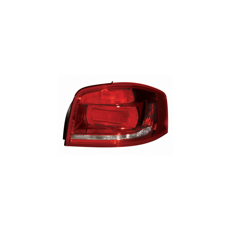 FANALE POSTERIORE DESTRO SENZA PORTALAMPADA 3 PORTE R10W,P21W,PY21W,W16W FONDO SCURO AUDI A3 8P18PA8P7 20082012VERS 2010