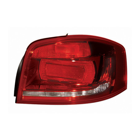 FANALE POSTERIORE DESTRO SENZA PORTALAMPADA 3 PORTE R10W,P21W,PY21W,W16W FONDO SCURO AUDI A3 8P18PA8P7 20082012VERS 2010