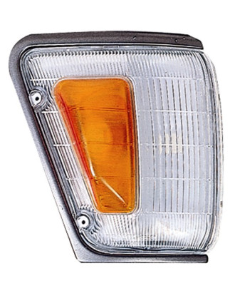 FANALE ANTERIORE DESTRO CON PORTALAMPADA BIANCOARANCIO CORNICE GRIGIA TOYOTA HI-LUX 4WD YN 110 19891997, TOYOTA LAND CRUISER PR