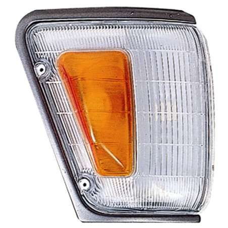 FANALE ANTERIORE DESTRO CON PORTALAMPADA BIANCOARANCIO CORNICE GRIGIA TOYOTA HI-LUX 4WD YN 110 19891997, TOYOTA LAND CRUISER PR