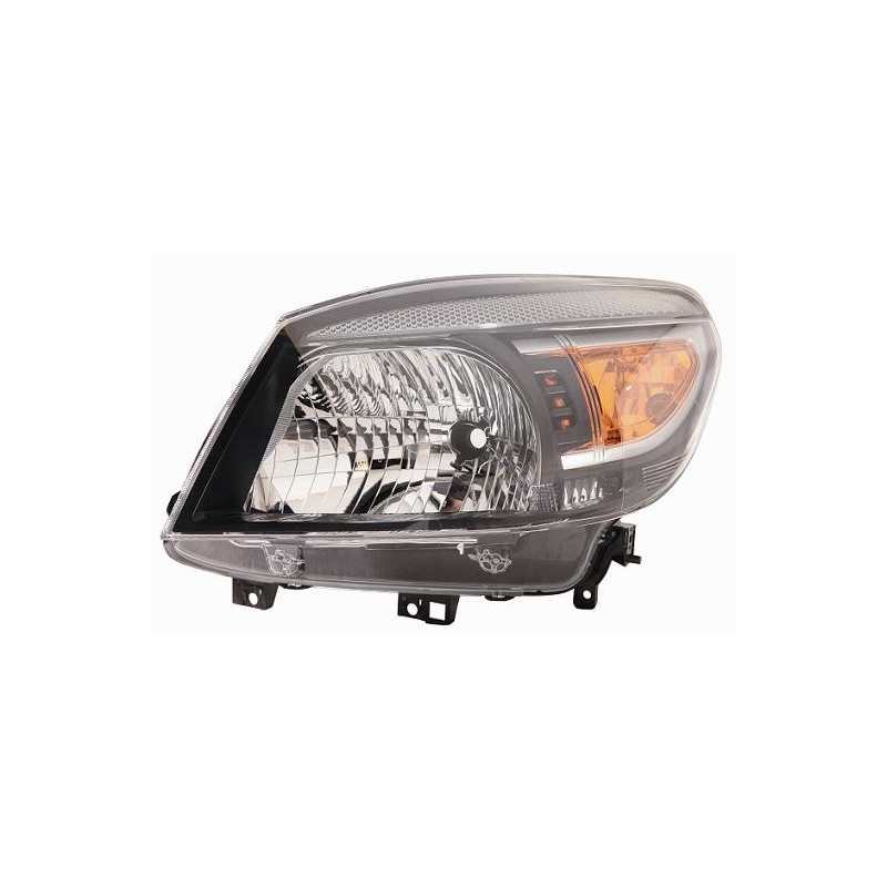 PROIETTORE DESTRO H4 CON PARABOLA NERA CON PREDISPOSIZIONE REGOLAZIONE ELETTRICA FORD RANGER ETR 20092012