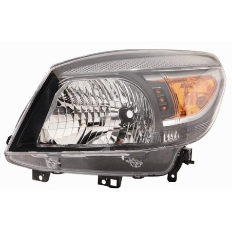 PROIETTORE DESTRO H4 CON PARABOLA NERA CON PREDISPOSIZIONE REGOLAZIONE ELETTRICA FORD RANGER ETR 20092012