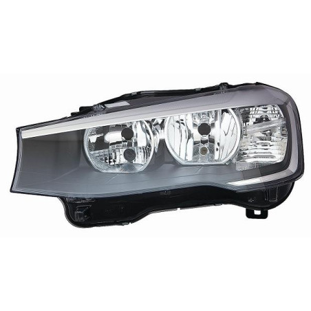 PROIETTORE DESTRO H7 CON PARABOLA NERA CON MOTORE BMW X3 F25 20112014, BMW X3 F25 20142017, BMW X4 F26 20142018
