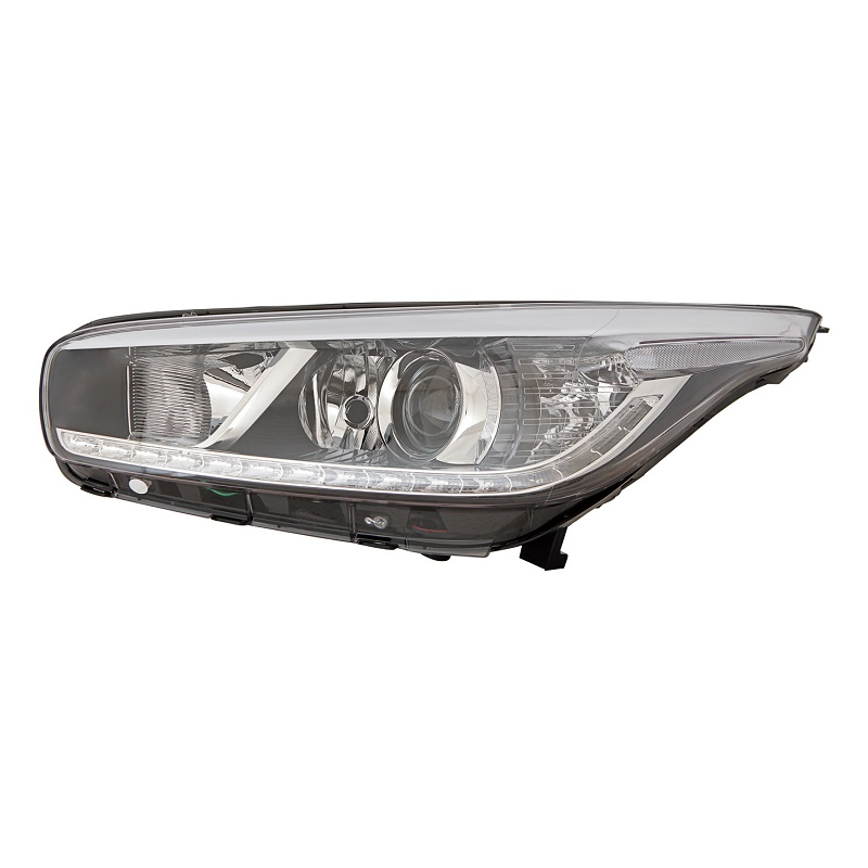 PROIETTORE SINISTRO LED CON PARABOLA CROMATA CON MOTORE CON LUCE DIURNA LED KIA CEED JD 20152018, KIA CEED 5D ED 20132015