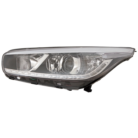 PROIETTORE SINISTRO LED CON PARABOLA CROMATA CON MOTORE CON LUCE DIURNA LED KIA CEED JD 20152018, KIA CEED 5D ED 20132015