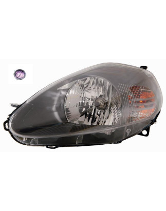 PROIETTORE DESTRO H4 7 PIN CON PARABOLA GRIGIA SCURA CON MOTORE FIAT GRANDE PUNTO 199 20052012VERS 2008
