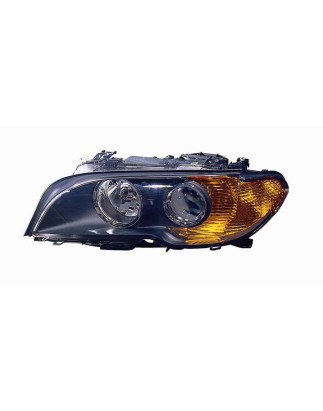 PROIETTORE DESTRO XENON CON PARABOLA NERA CON INDICATORE DI DIREZIONE GIALLO BMW SERIES 3 COUPECABRIO E46 20032006