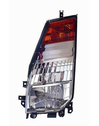 PROIETTORE SINISTRO H4 CON FANALE ARANCIO CON PREDISPOSIZIONE REGOLAZIONE ELETTRICA NISSAN CABSTAR F24MF24W 2007, RENAULT MAXIT