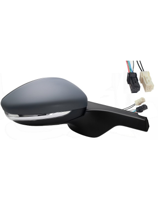 RETROVISORE ELETTRICO DESTRO 6+4 PIN CON PRIMER TERMICO VETRO CONVESSO RICHIUDIBILE ELETTRICAMENTE CON FANALINO INTEGRATO CON S