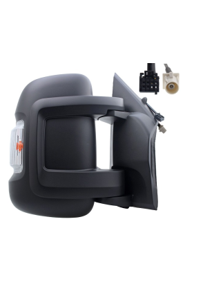 RETROVISORE ELETTRICO DESTRO BRACCIO CORTO 8 PIN TERMICO VETRO CONVESSO CON FANALINO INTEGRATO 16W CON ANTENNA CITROEN e JUMPER