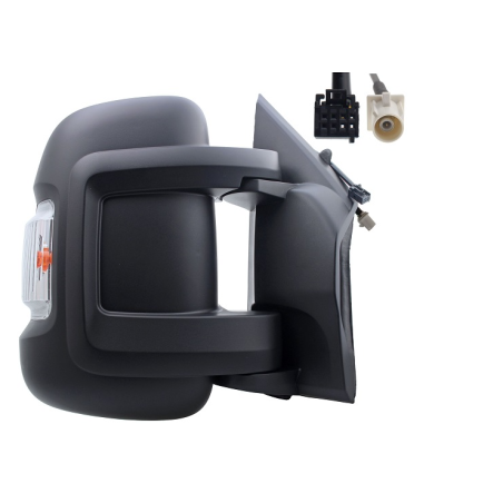 RETROVISORE ELETTRICO DESTRO BRACCIO CORTO 8 PIN TERMICO VETRO CONVESSO CON FANALINO INTEGRATO 16W CON ANTENNA CITROEN e JUMPER