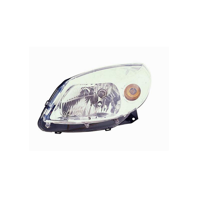 PROIETTORE DESTRO H4 CON PARABOLA CROMATA CON PREDISPOSIZIONE REGOLAZIONE ELETTRICA DACIA SANDERO I BS 20082012