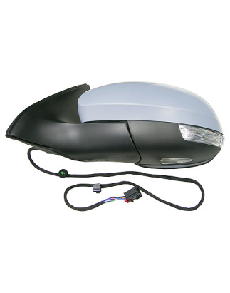 RETROVISORE ELETTRICO DESTRO 13 PIN CON PRIMER TERMICO RICHIUDIBILE ELETTRICAMENTE CON FANALINO INTEGRATO CON LUCE DI CORTESIA 