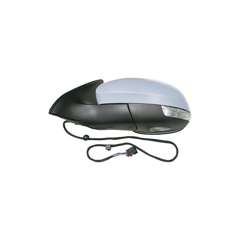 RETROVISORE ELETTRICO DESTRO 13 PIN CON PRIMER TERMICO RICHIUDIBILE ELETTRICAMENTE CON FANALINO INTEGRATO CON LUCE DI CORTESIA 