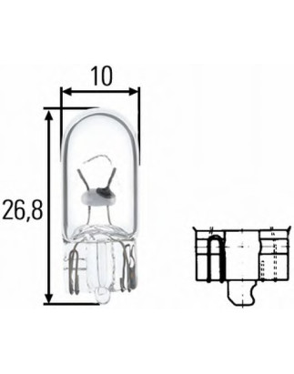 LAMPADINA 243 ZOCCOLO VETRO
